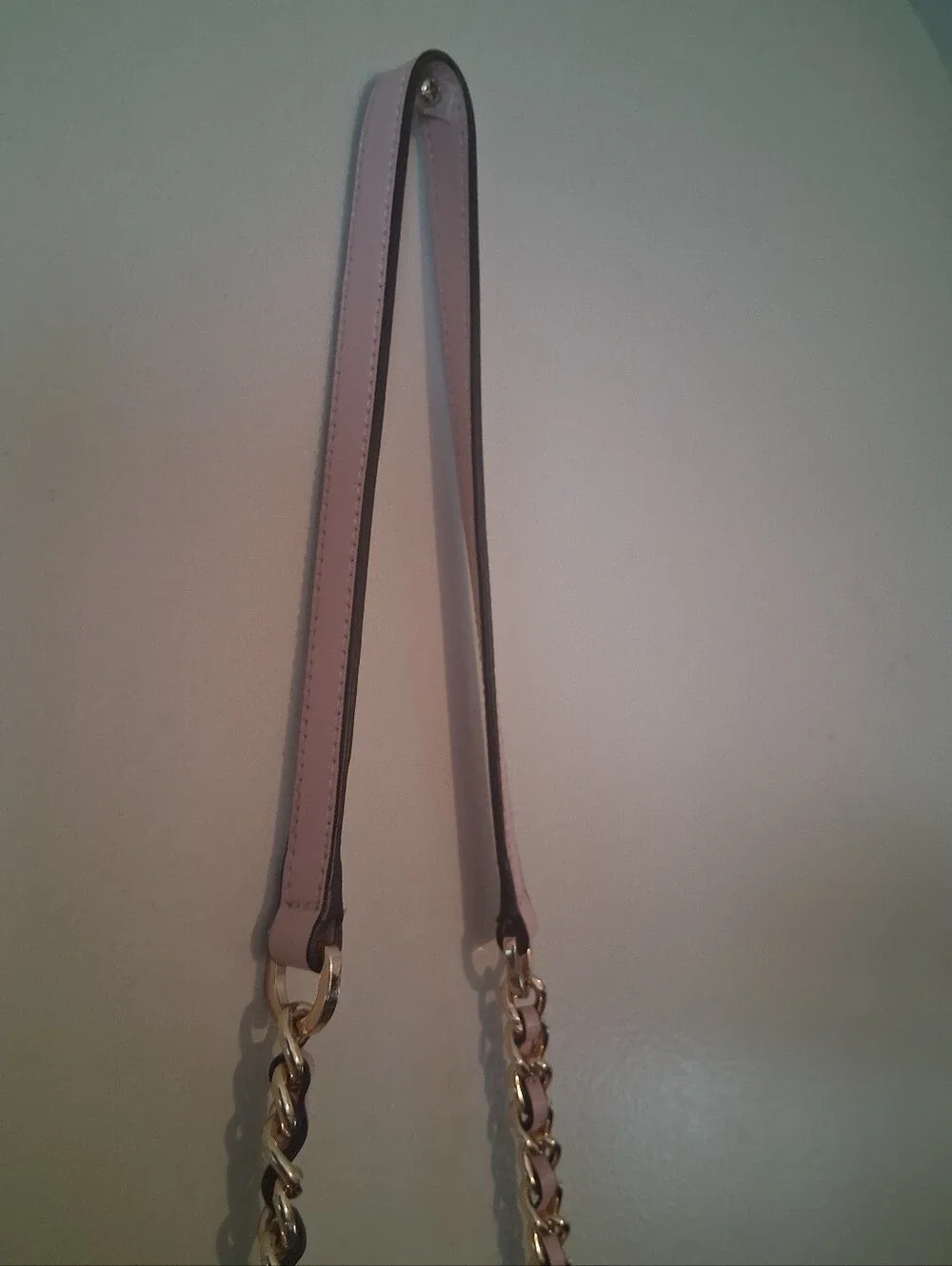 Tory Burch Blush Pink Leather Gold Chain Shoulder Wallet